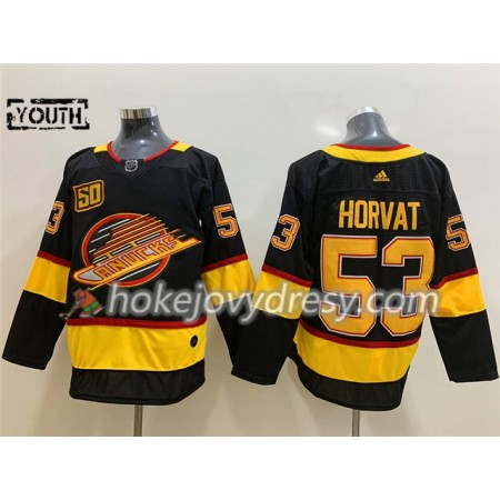 Dětské Hokejový Dres Vancouver Canucks Bo Horvat 53 Flying Skate 50th Anniversary Adidas 2019-2020 Černá Authentic
